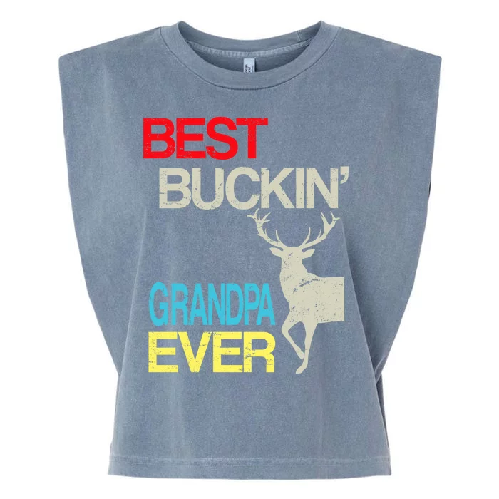 Vintage Best Buckin Grandpa Hunting Garment-Dyed Women's Muscle Tee