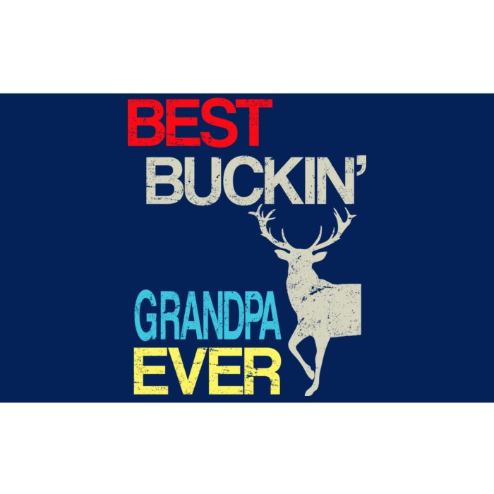 Vintage Best Buckin Grandpa Hunting Bumper Sticker