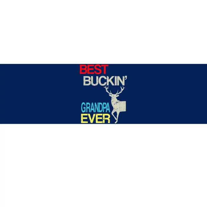 Vintage Best Buckin Grandpa Hunting Bumper Sticker