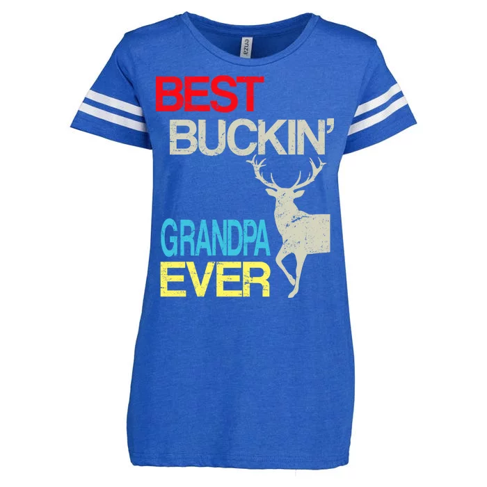 Vintage Best Buckin Grandpa Hunting Enza Ladies Jersey Football T-Shirt