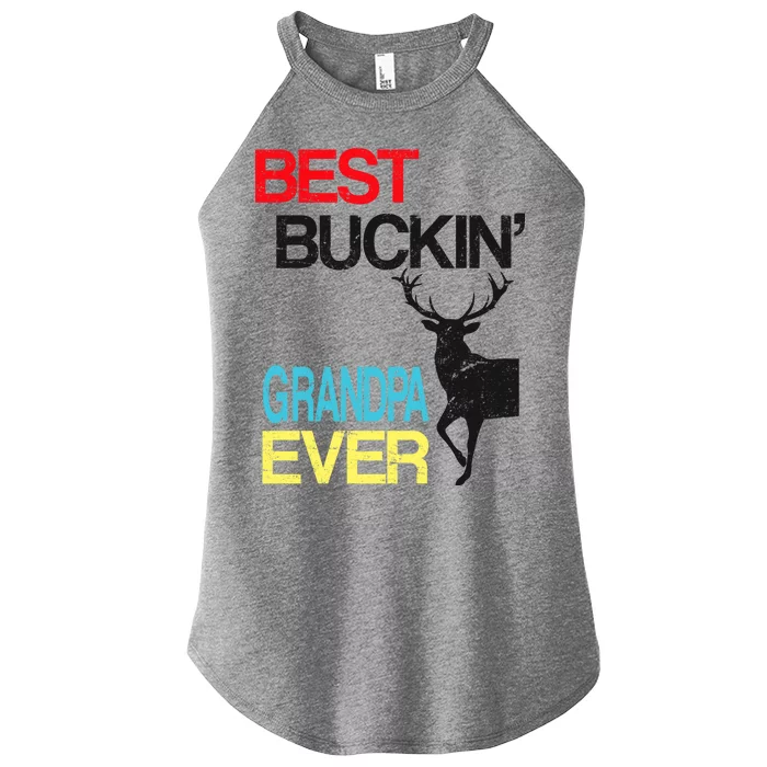 Vintage Best Buckin Grandpa Hunting Women’s Perfect Tri Rocker Tank