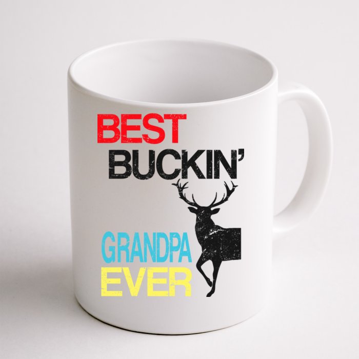 Vintage Best Buckin Grandpa Hunting Front & Back Coffee Mug