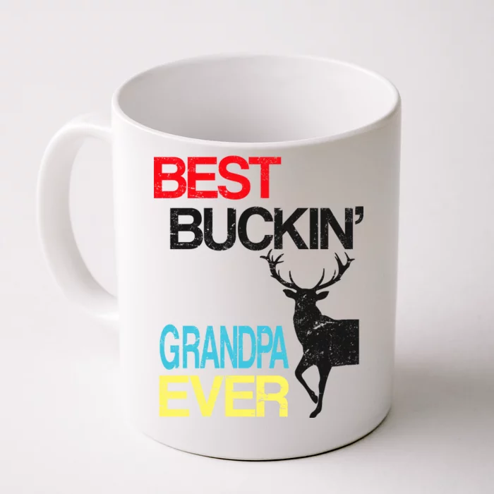 Vintage Best Buckin Grandpa Hunting Front & Back Coffee Mug