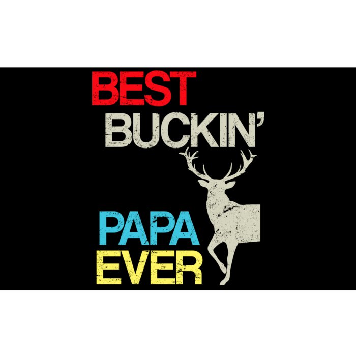 Vintage Best Buckin Papa Hunting Bumper Sticker