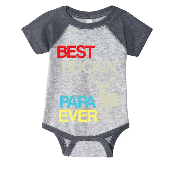 Vintage Best Buckin Papa Hunting Infant Baby Jersey Bodysuit