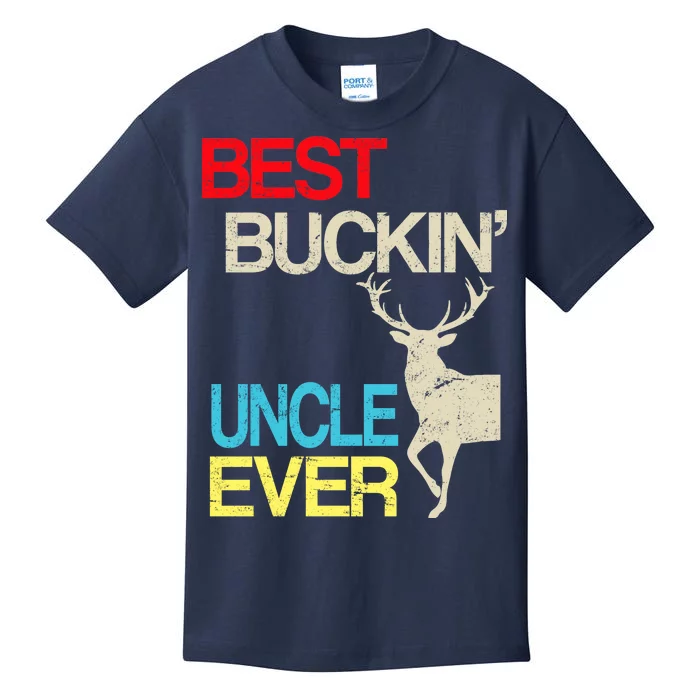 Vintage Best Buckin Uncle Hunting Kids T-Shirt