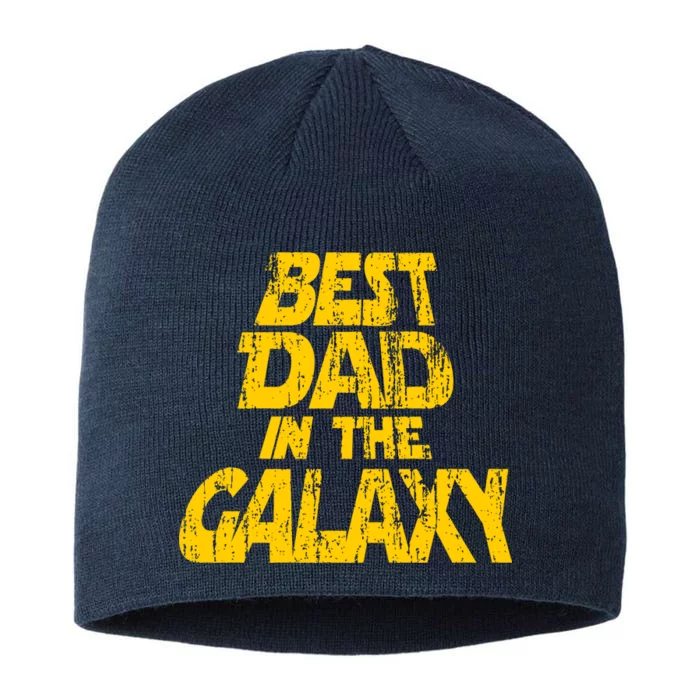 Vintage Best Dad In The Galaxy 8 1/2in Sustainable Knit Beanie