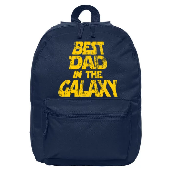 Vintage Best Dad In The Galaxy 16 in Basic Backpack