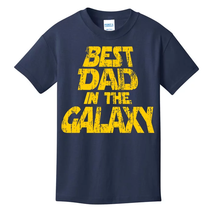 Vintage Best Dad In The Galaxy Kids T-Shirt