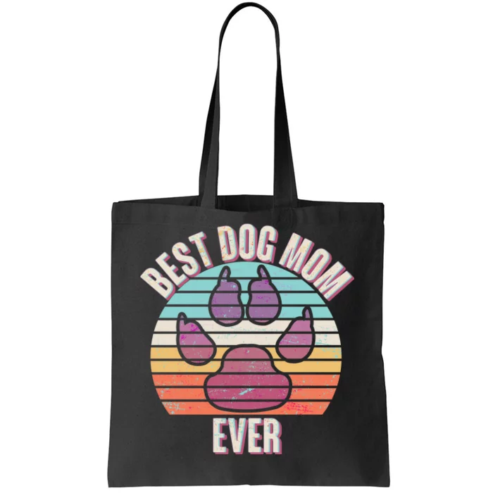 Vintage Best Dog Mom Ever Tote Bag