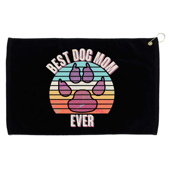 Vintage Best Dog Mom Ever Grommeted Golf Towel