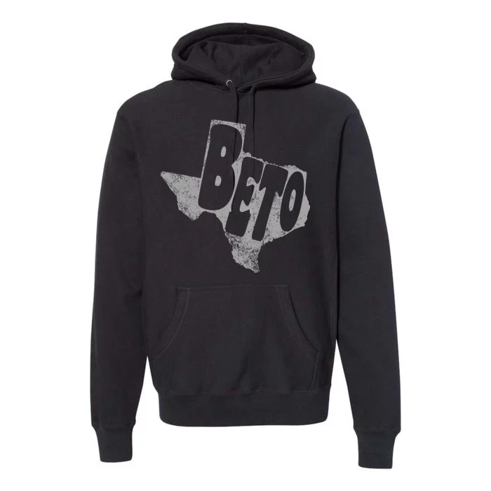 Vintage BETO Texas State Logo Premium Hoodie