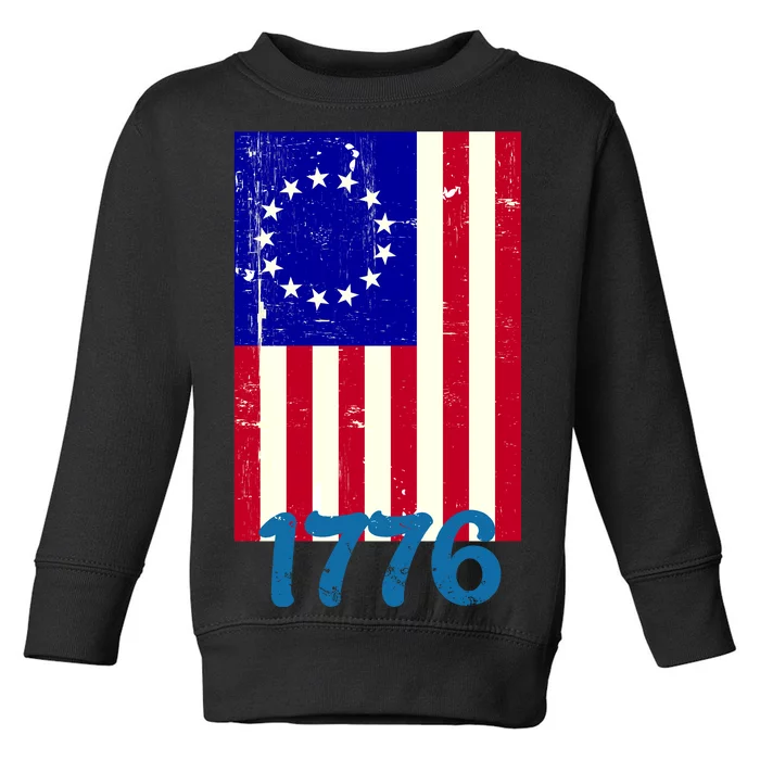 Vintage Betsy Ross American Flag Toddler Sweatshirt