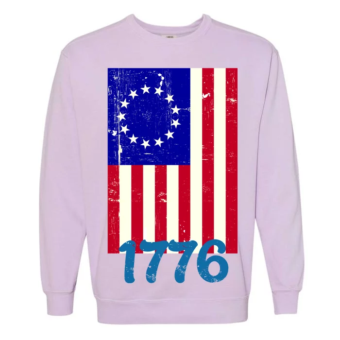 Vintage Betsy Ross American Flag Garment-Dyed Sweatshirt