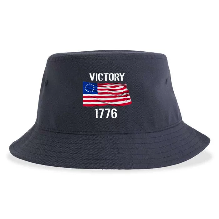 Vintage Betsy Ross American Flag 1776 Sustainable Bucket Hat