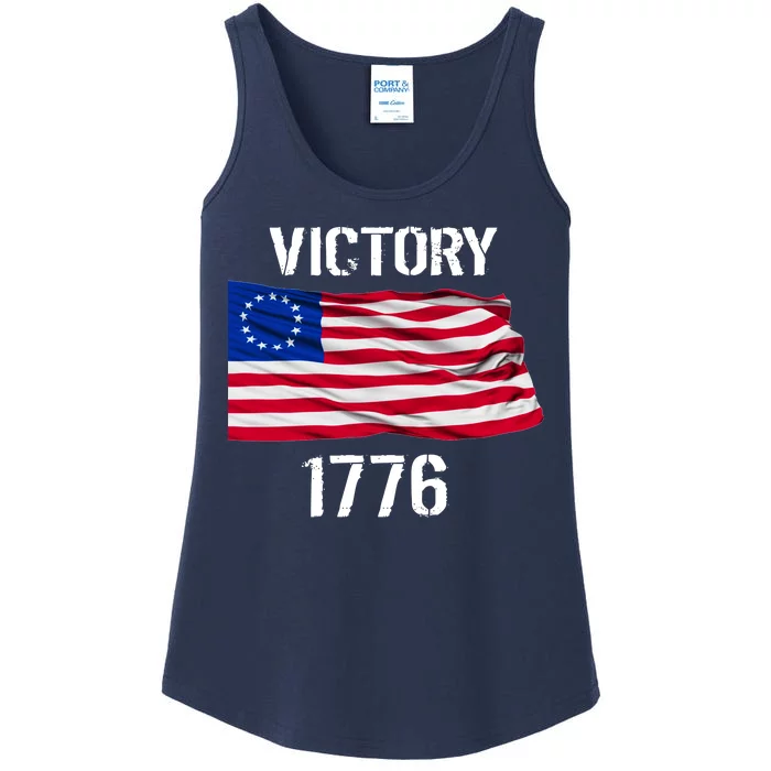 Vintage Betsy Ross American Flag 1776 Ladies Essential Tank