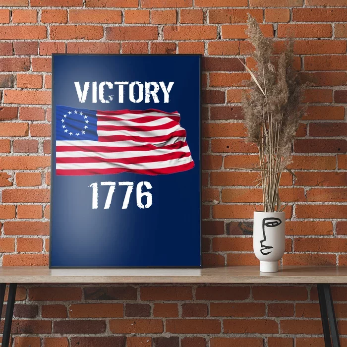 Vintage Betsy Ross American Flag 1776 Poster