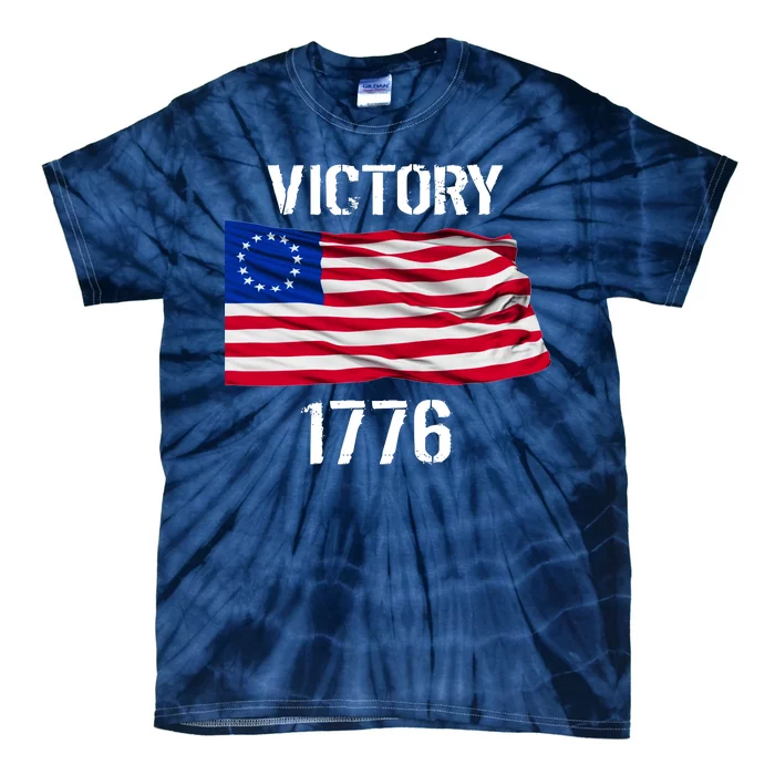 Vintage Betsy Ross American Flag 1776 Tie-Dye T-Shirt