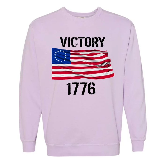 Vintage Betsy Ross American Flag 1776 Garment-Dyed Sweatshirt