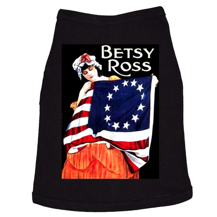 Vintage Betsy Ross American Flag 1776 Art Doggie Tank