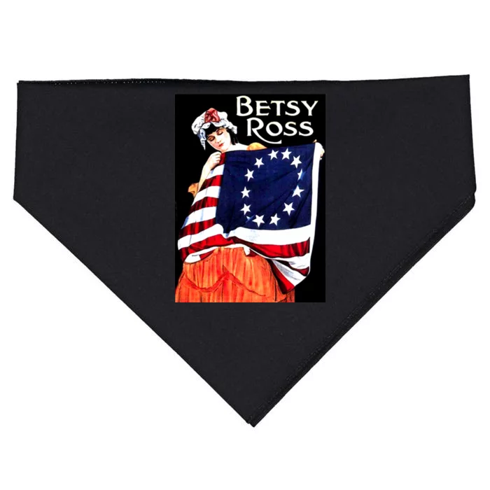 Vintage Betsy Ross American Flag 1776 Art USA-Made Doggie Bandana