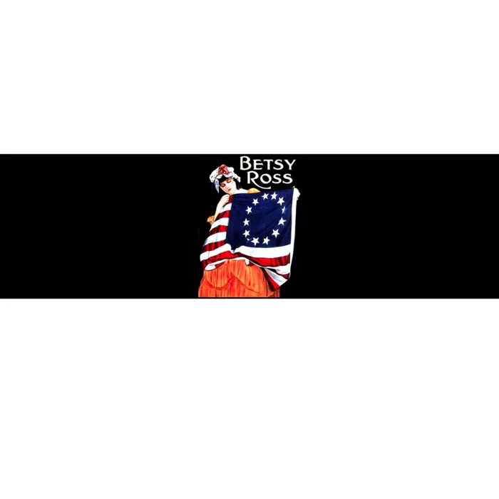 Vintage Betsy Ross American Flag 1776 Art Bumper Sticker