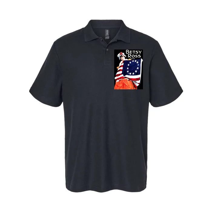 Vintage Betsy Ross American Flag 1776 Art Softstyle Adult Sport Polo