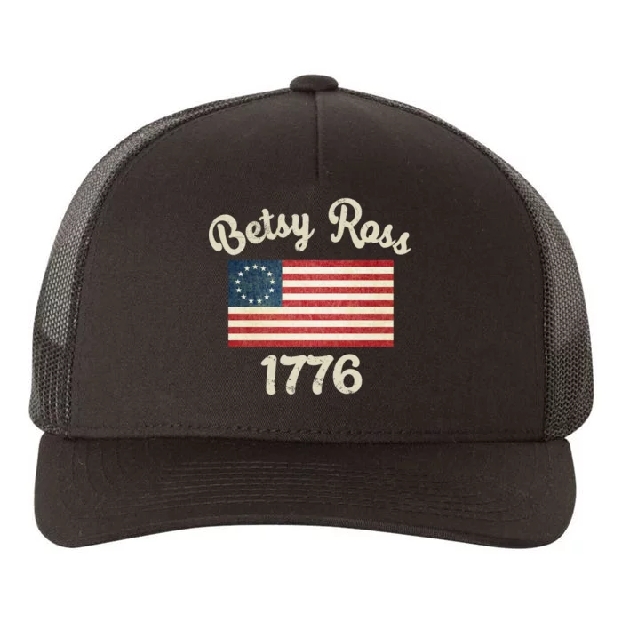 Vintage Betsy Ross Flag 1776 Yupoong Adult 5-Panel Trucker Hat