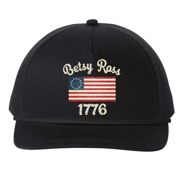 Vintage Betsy Ross Flag 1776 Snapback Five-Panel Rope Hat