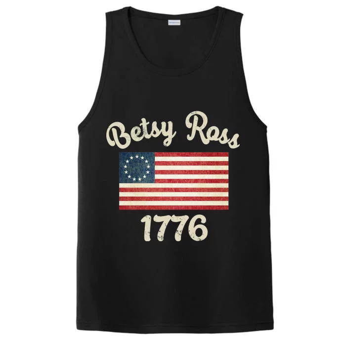 Vintage Betsy Ross Flag 1776 Performance Tank