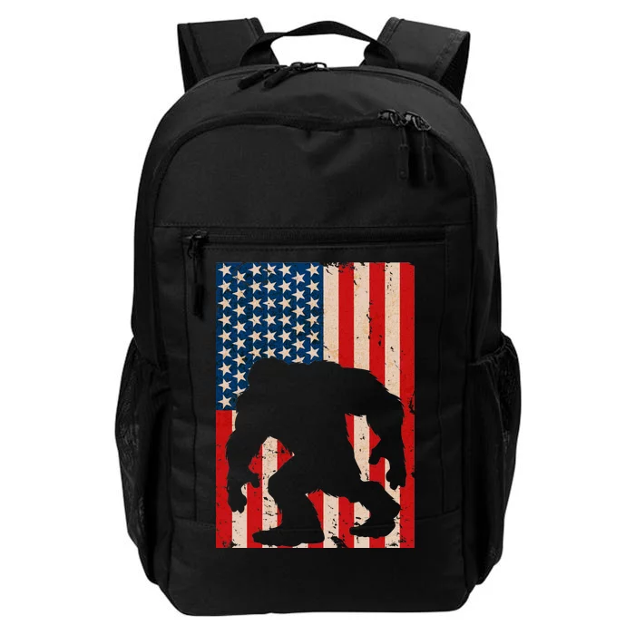 Vintage Bigfoot American Flag Daily Commute Backpack