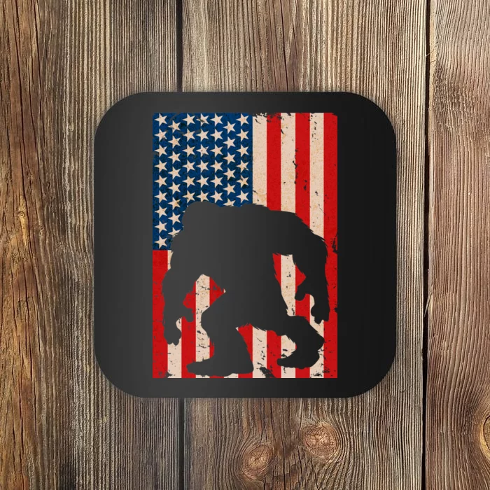 Vintage Bigfoot American Flag Coaster