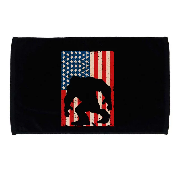 Vintage Bigfoot American Flag Microfiber Hand Towel