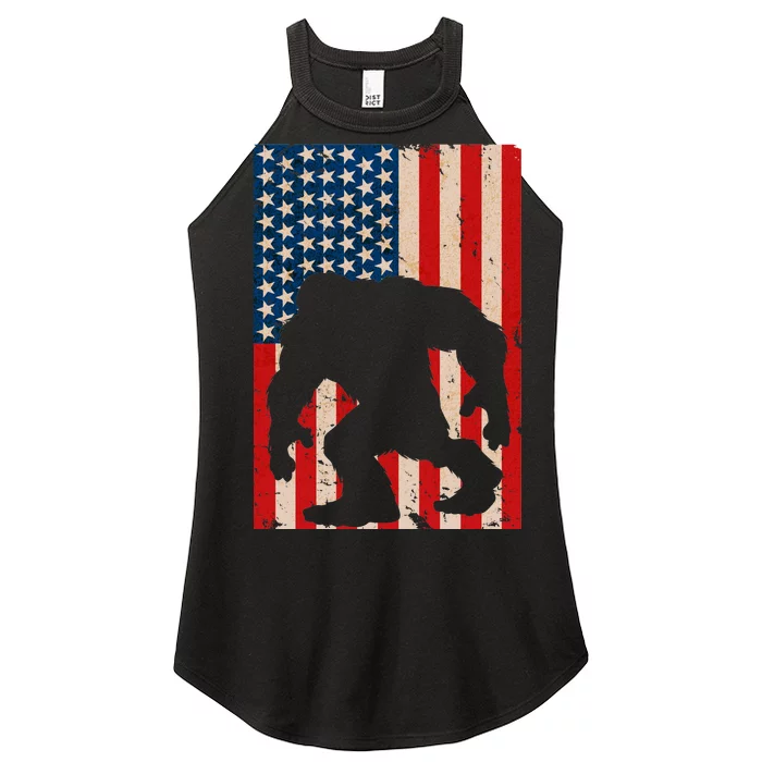 Vintage Bigfoot American Flag Women’s Perfect Tri Rocker Tank