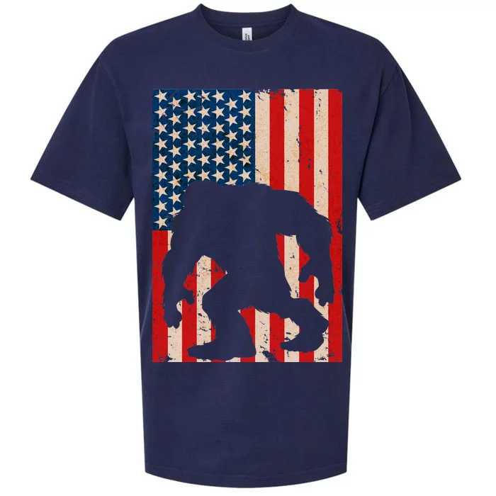 Vintage Bigfoot American Flag Sueded Cloud Jersey T-Shirt