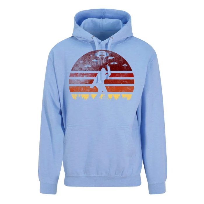 Vintage Bigfoot UFO Abduction Believe Unisex Surf Hoodie