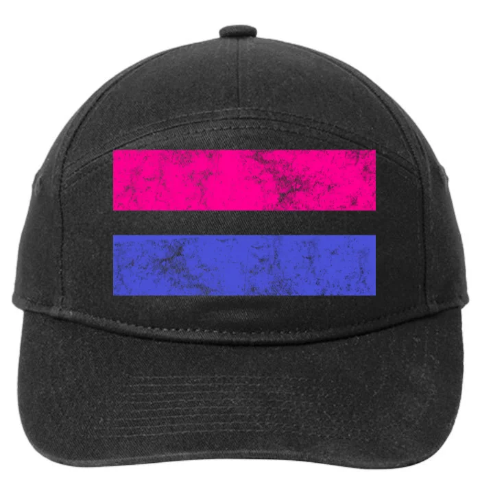 Vintage Bisexual Flag Bi Pride Flag 7-Panel Snapback Hat