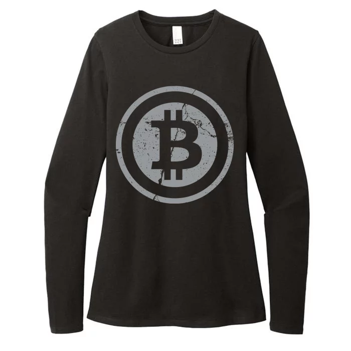 Vintage Bitcoin Crypto Currency Womens CVC Long Sleeve Shirt