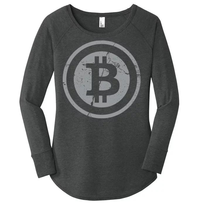 Vintage Bitcoin Crypto Currency Women's Perfect Tri Tunic Long Sleeve Shirt