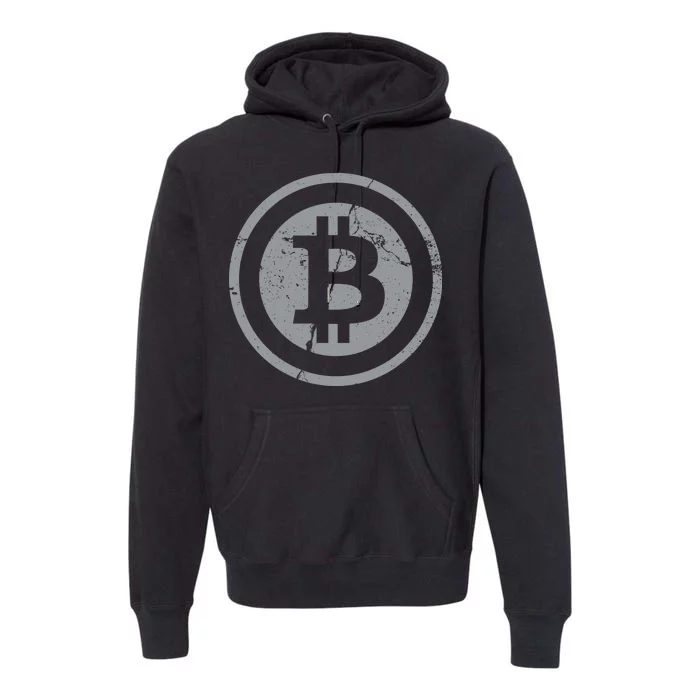 Vintage Bitcoin Crypto Currency Premium Hoodie