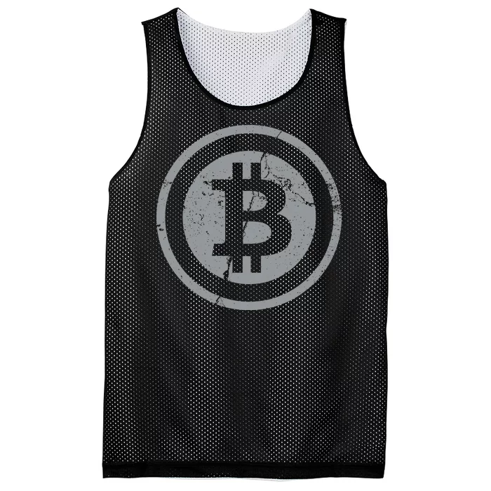 Vintage Bitcoin Crypto Currency Mesh Reversible Basketball Jersey Tank