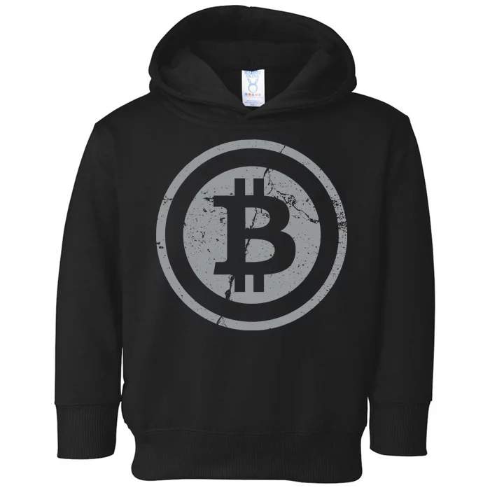 Vintage Bitcoin Crypto Currency Toddler Hoodie