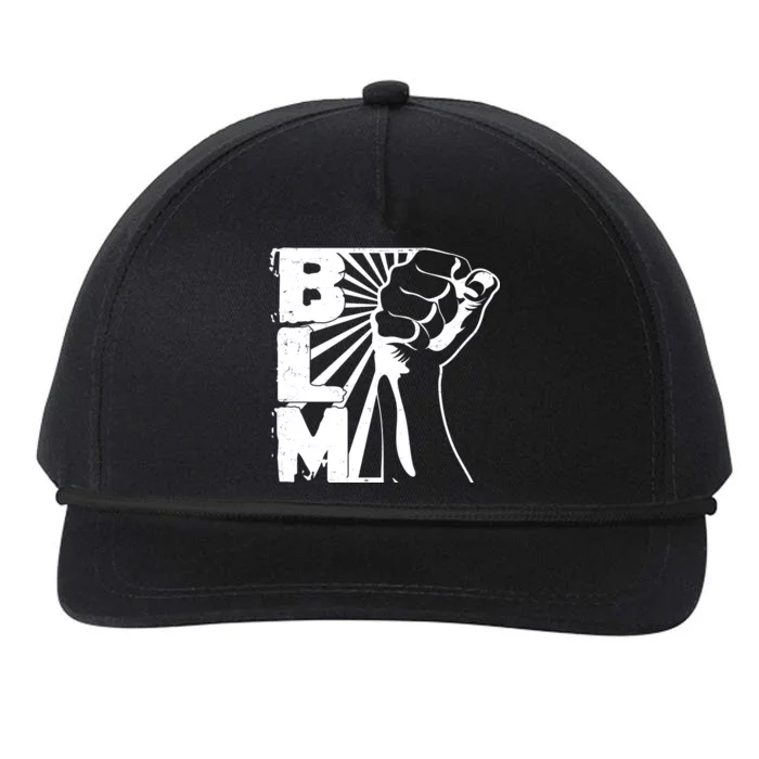 Vintage BLM Black Lives Matter Fist Snapback Five-Panel Rope Hat