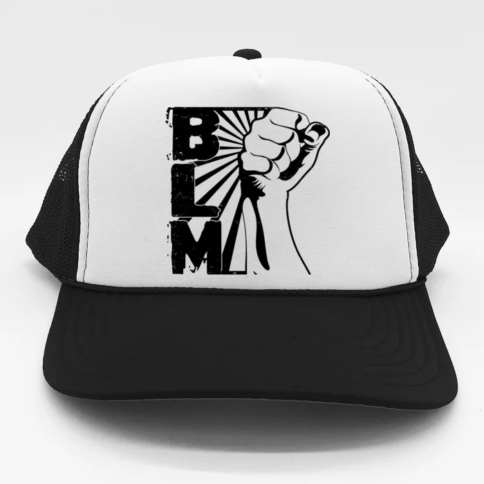 Vintage BLM Black Lives Matter Fist Trucker Hat