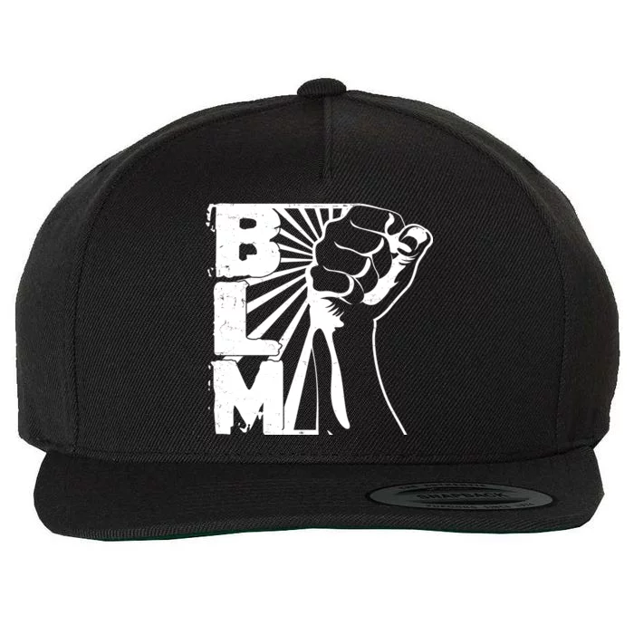 Vintage BLM Black Lives Matter Fist Wool Snapback Cap