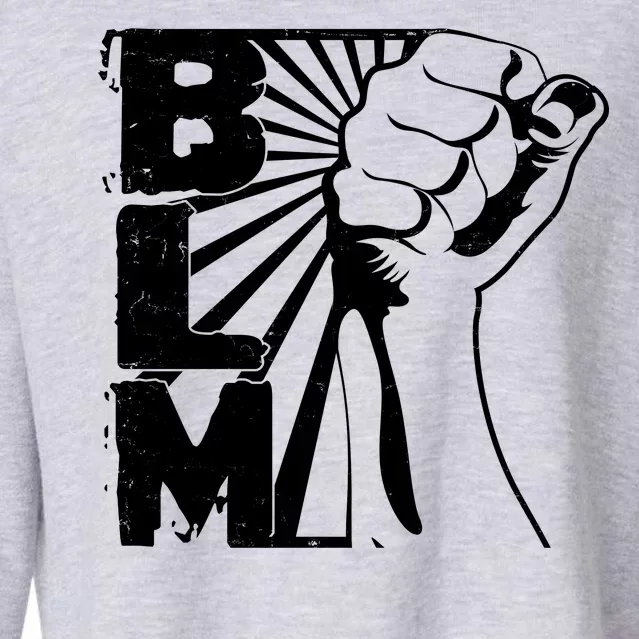 Vintage BLM Black Lives Matter Fist Cropped Pullover Crew