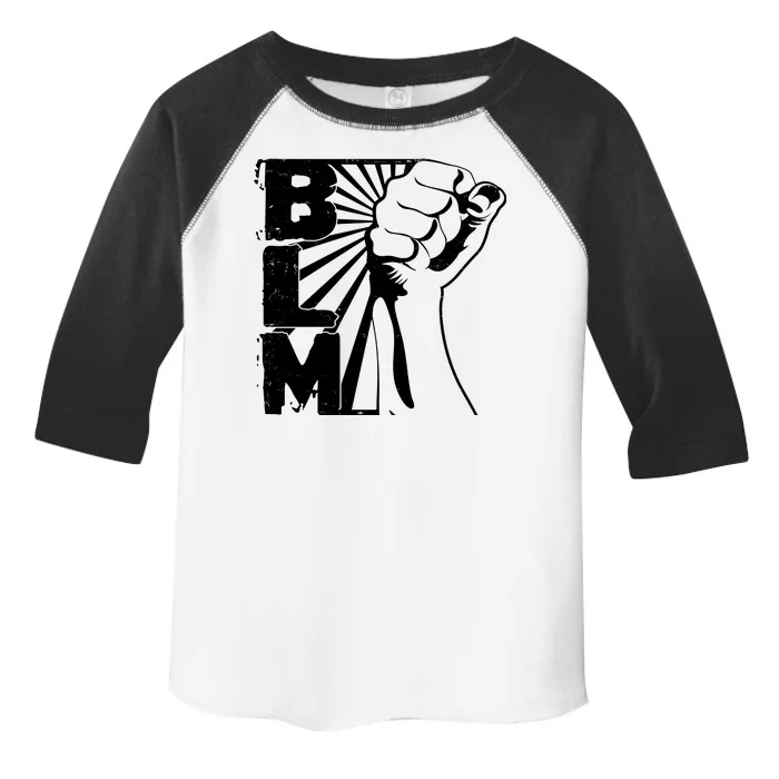 Vintage BLM Black Lives Matter Fist Toddler Fine Jersey T-Shirt