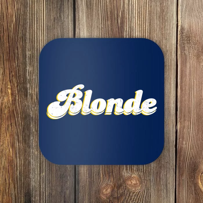 Vintage Blonde Logo Coaster