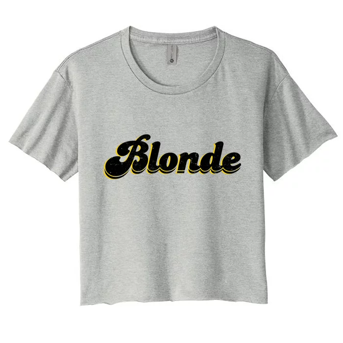 Vintage Blonde Logo Women's Crop Top Tee