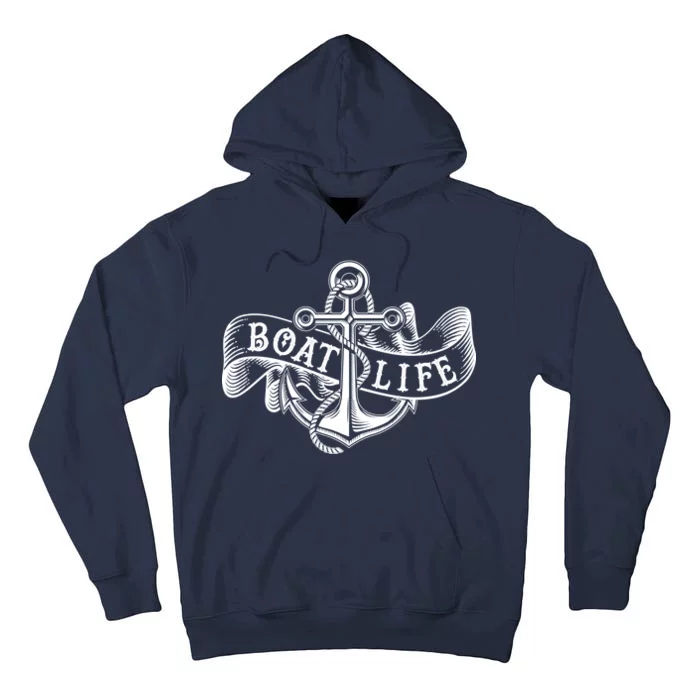 Vintage Boat Life Tattoo Tall Hoodie